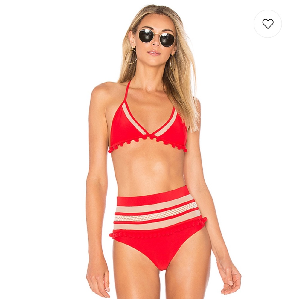 Tularosa Swim Nina Top & Thessy Bottom in 🍒 Bomb